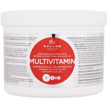 Multivitamín with Ginseng Extract and Avocado Hair Mask - Oživujúca maska ​​na vlasy s multivitamínmi